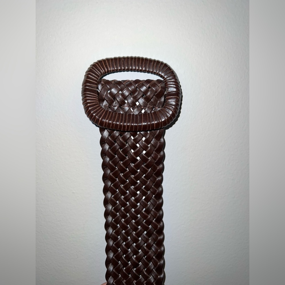 Chunky Brown Braided Belt